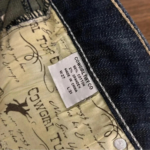 Cowgirl TUFF  Co. Bootcut jeans 27x31 - Picture 8 of 12